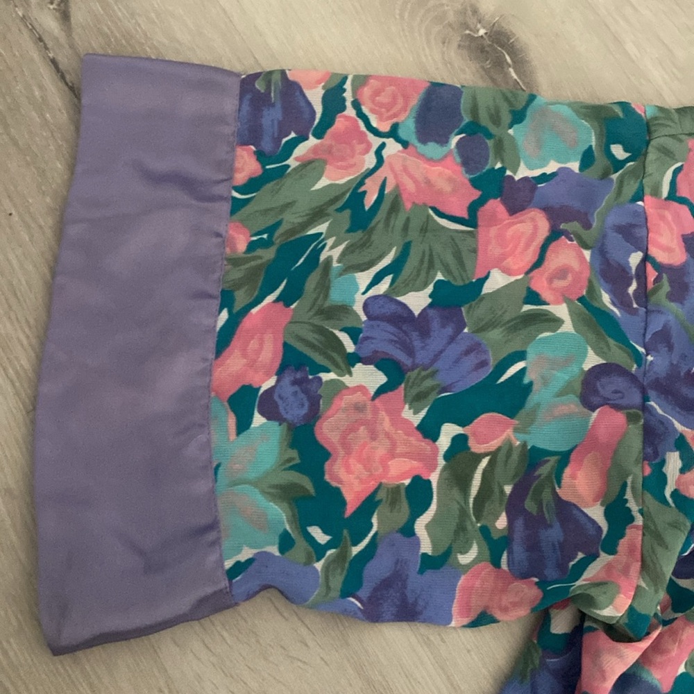 Gold Label Victorias Secret pink and purple Floral Robe Size One Size - Picture 2 of 7